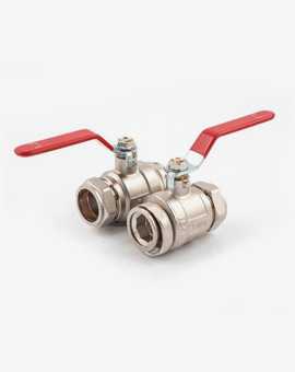 Lever Handle Ball Pump Valve - 1.1/2 x 35mm Pair
